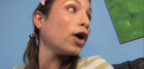  Amber Rayne gets BBC anal in front of her father
